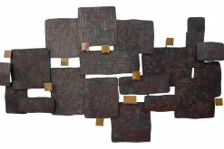 Wanddeko Metall 'Stone Collage' 103,5x62x6,5cm