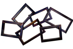 Wanddeko Metall 'Time will tell' 127x75x7,5cm