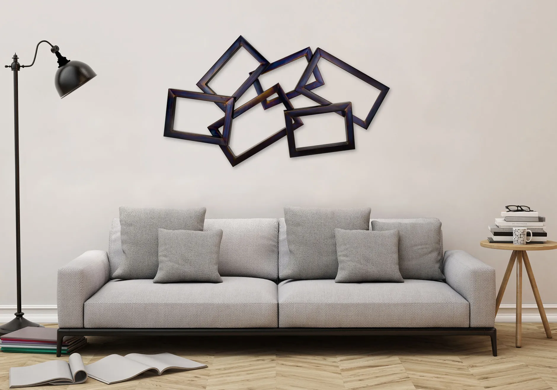 Wanddeko Metall 'Time will tell' 127x75x7,5cm