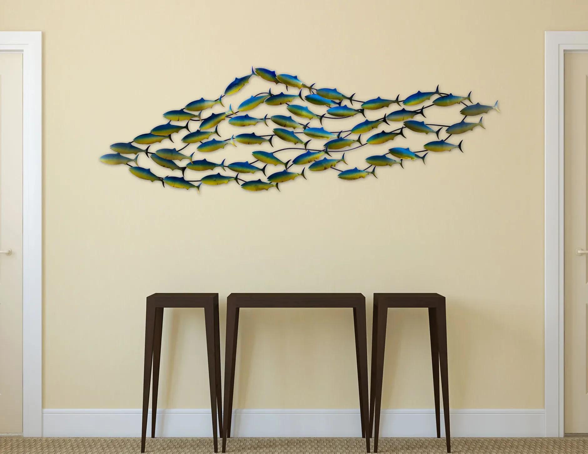 Wanddeko Metall 'Unterwasserwelt' 147x50x4cm