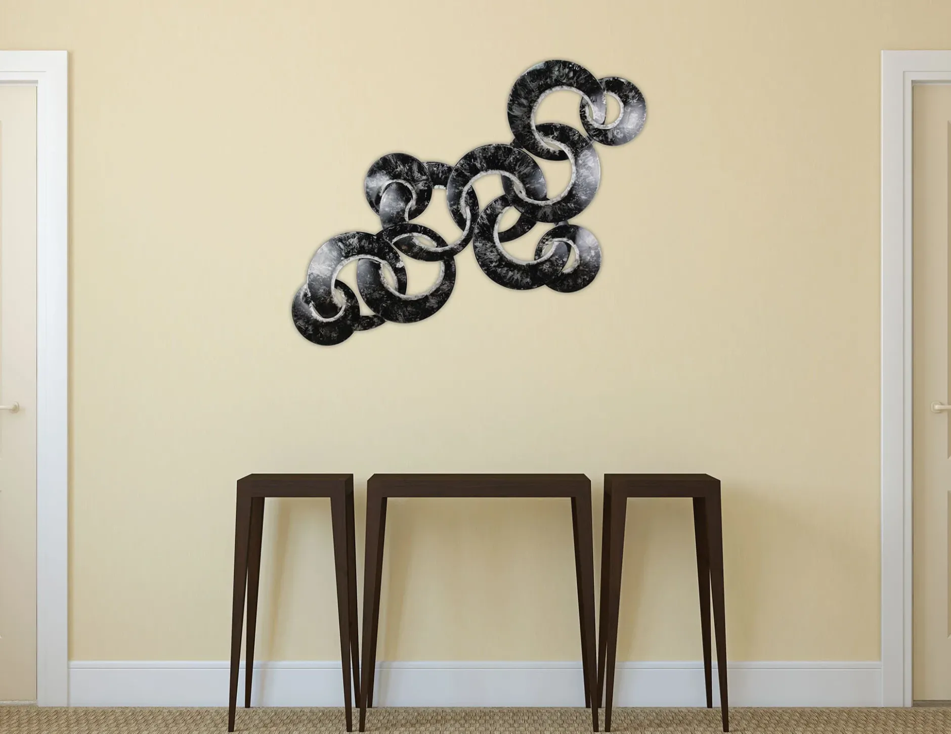 Wanddeko Metall 'Verschlungen' 107x61x7cm