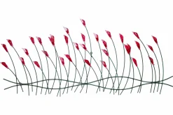 Wanddeko Metall 'Verspielte Blumen' 123x55x5cm