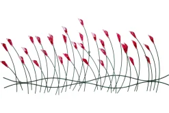 Wanddeko Metall 'Verspielte Blumen' 123x55x5cm