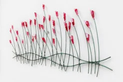 Wanddeko Metall 'Verspielte Blumen' 123x55x5cm
