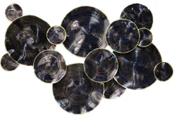 Wanddeko Metall 'Water on Plates' 117x72,5x8cm
