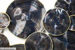 Wanddeko Metall 'Water on Plates' 117x72,5x8cm