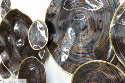 Wanddeko Metall 'Water on Plates' 117x72,5x8cm
