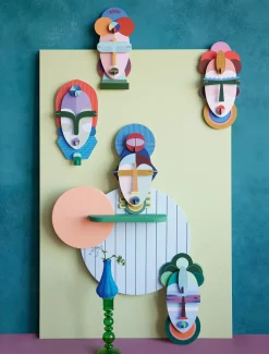 Wanddeko Papier 'Abstrakte Maske'