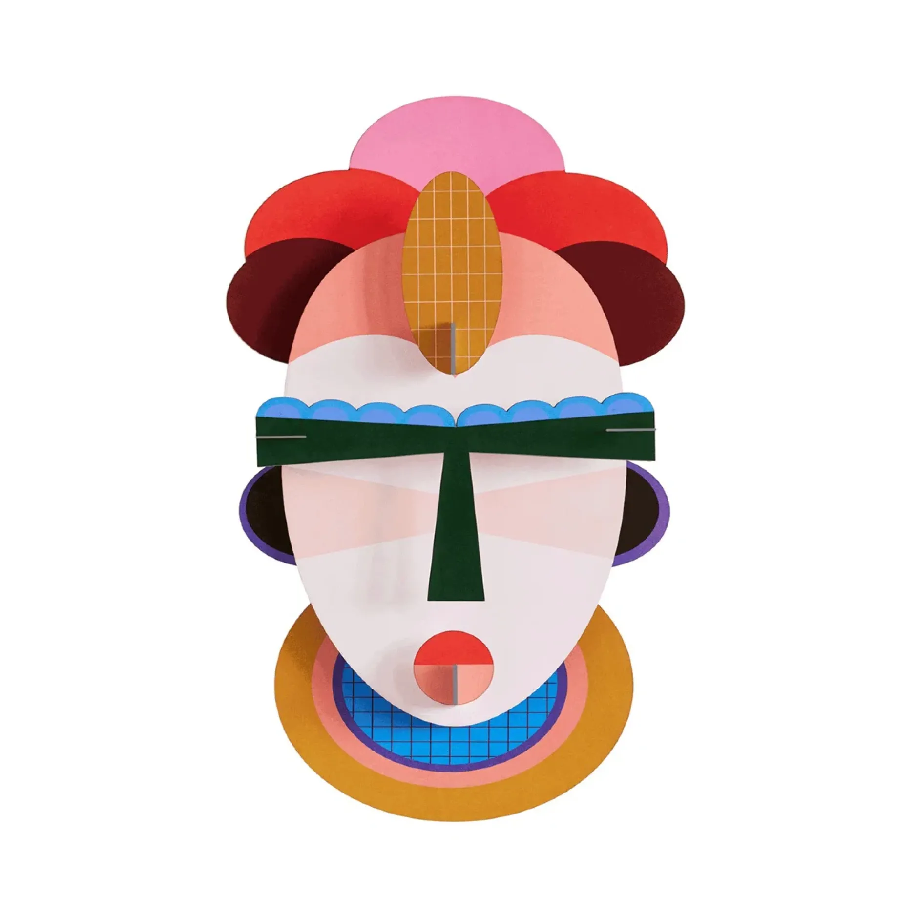 Wanddeko Papier 'Abstraktes Gesicht'