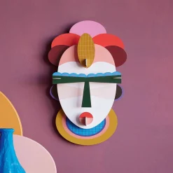 Wanddeko Papier 'Abstraktes Gesicht'