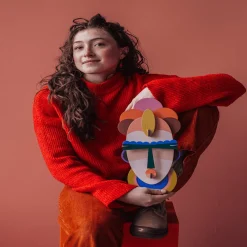 Wanddeko Papier 'Abstraktes Gesicht'