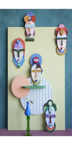 Wanddeko Papier 'Abstraktes Gesicht'