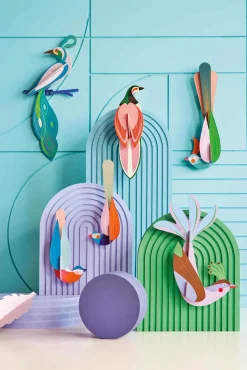 Wanddeko Papier 'Abstrakte Vogelform'