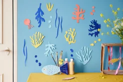 Wanddeko Papier 'Algen-Koralle'