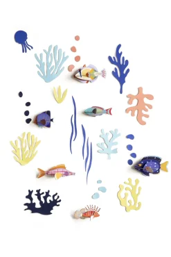 Wanddeko Papier 'Aquarium-Set'