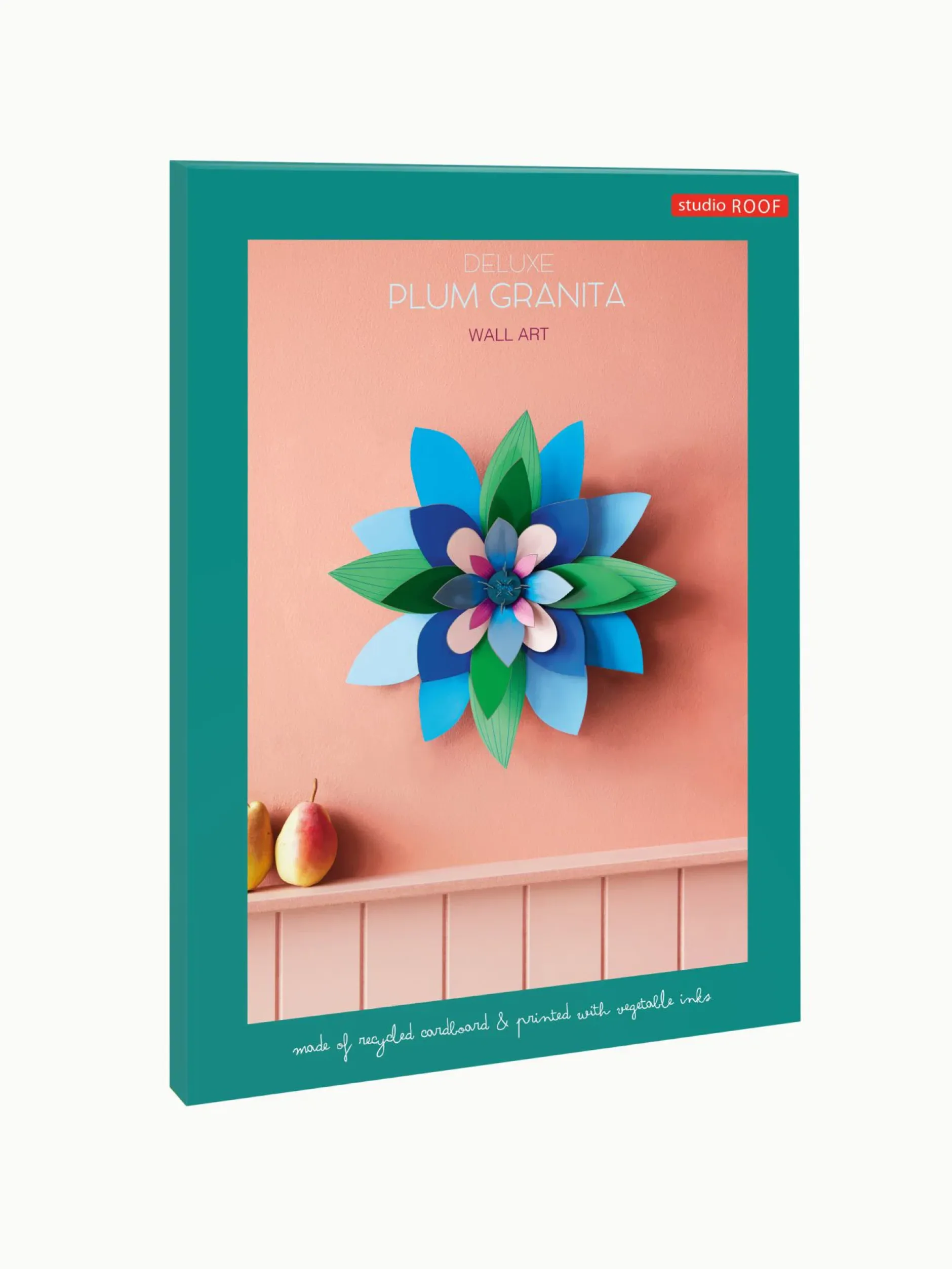 Wanddeko Papier 'Azurblaues Blütenblatt'