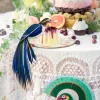 Wanddeko Papier 'Azurflügel-Vogel'