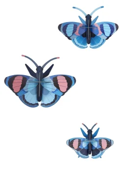 Wanddeko Papier 'Azur-Flug-Trio'
