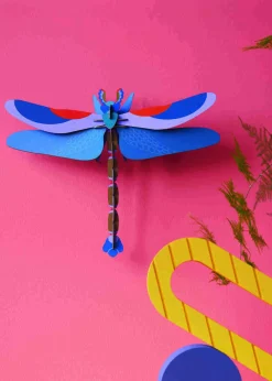Wanddeko Papier 'Azur-Libelle'