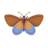 Wanddeko Papier 'Azur-Monarch'