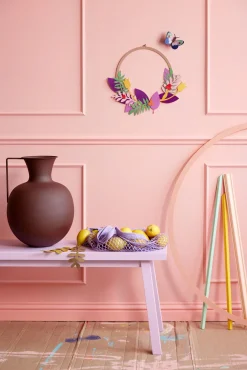 Wanddeko Papier 'Blumiger Schmetterling'