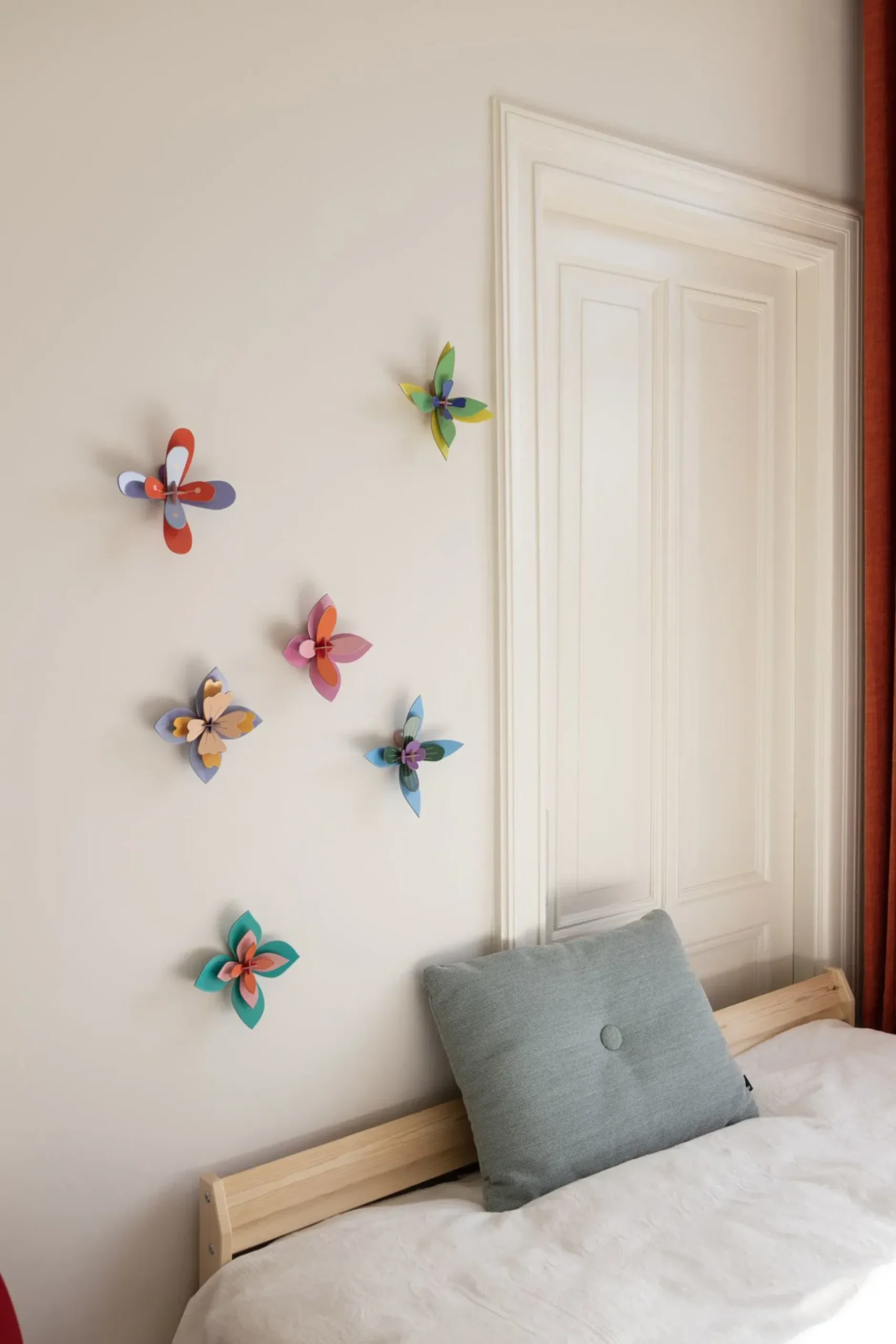 Wanddeko Papier '3D-Blume'