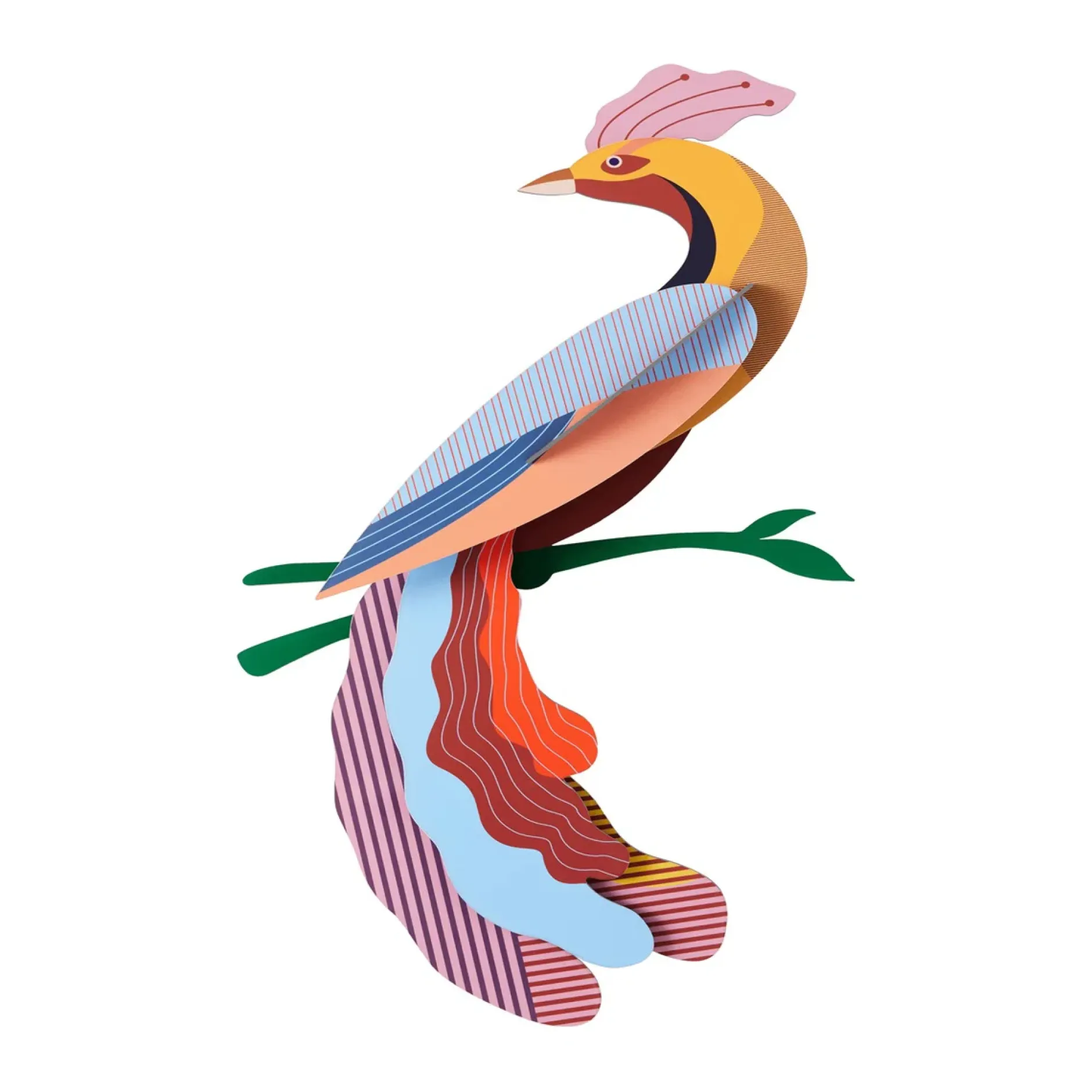 Wanddeko Papier 'Exotischer Vogel'