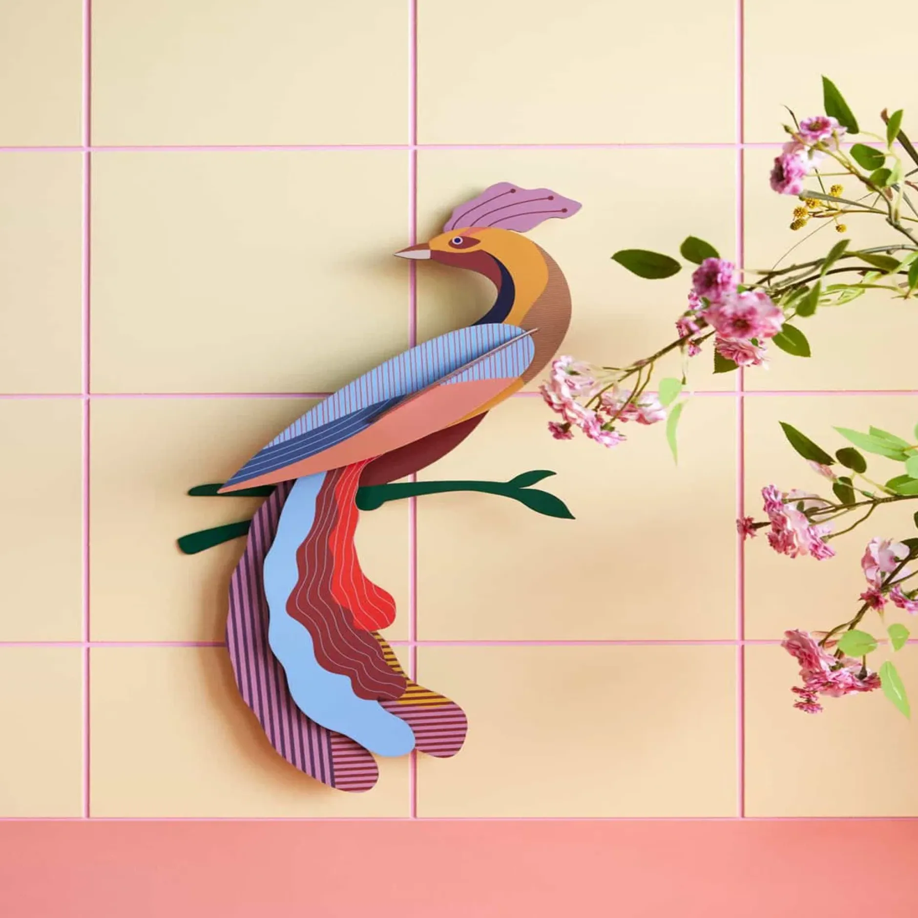 Wanddeko Papier 'Exotischer Vogel'