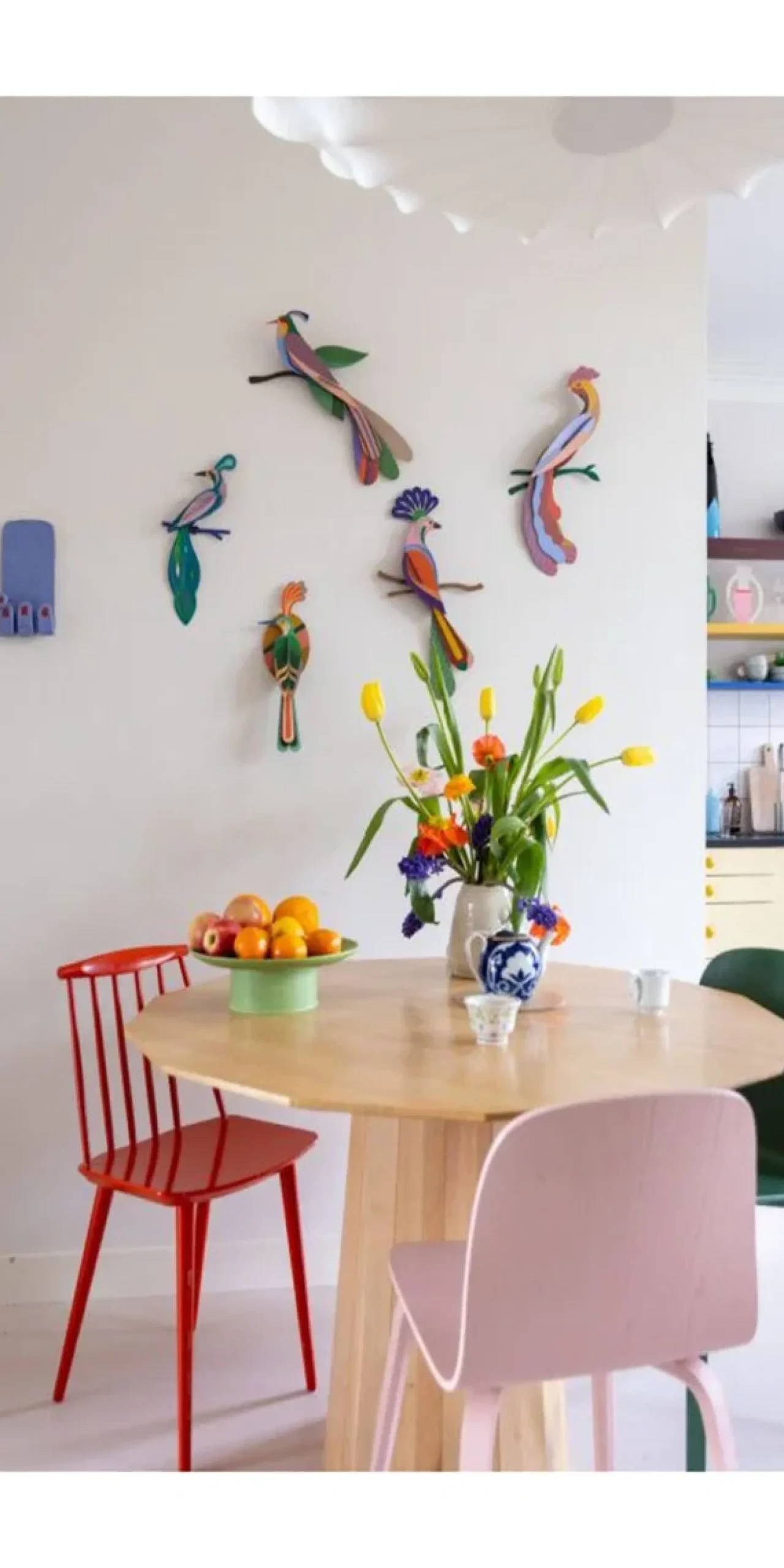Wanddeko Papier 'Exotischer Vogel'