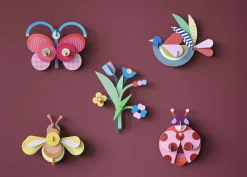 Wanddeko Papier 'Feathery Bird'