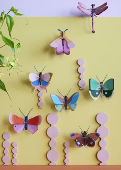 Wanddeko Papier 'Gedämpfte Flügelschönheit'