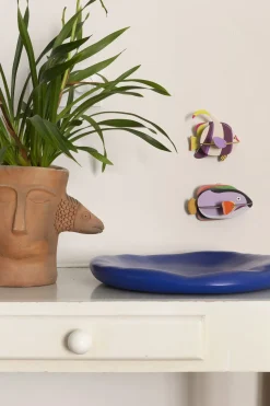 Wanddeko Papier 'Gedämpfter Kaiserfisch'