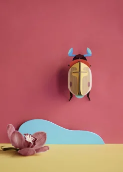 Wanddeko Papier 'Gedämpfter Käfer'