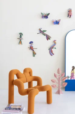 Wanddeko Papier 'Gemusterter Schmetterling'
