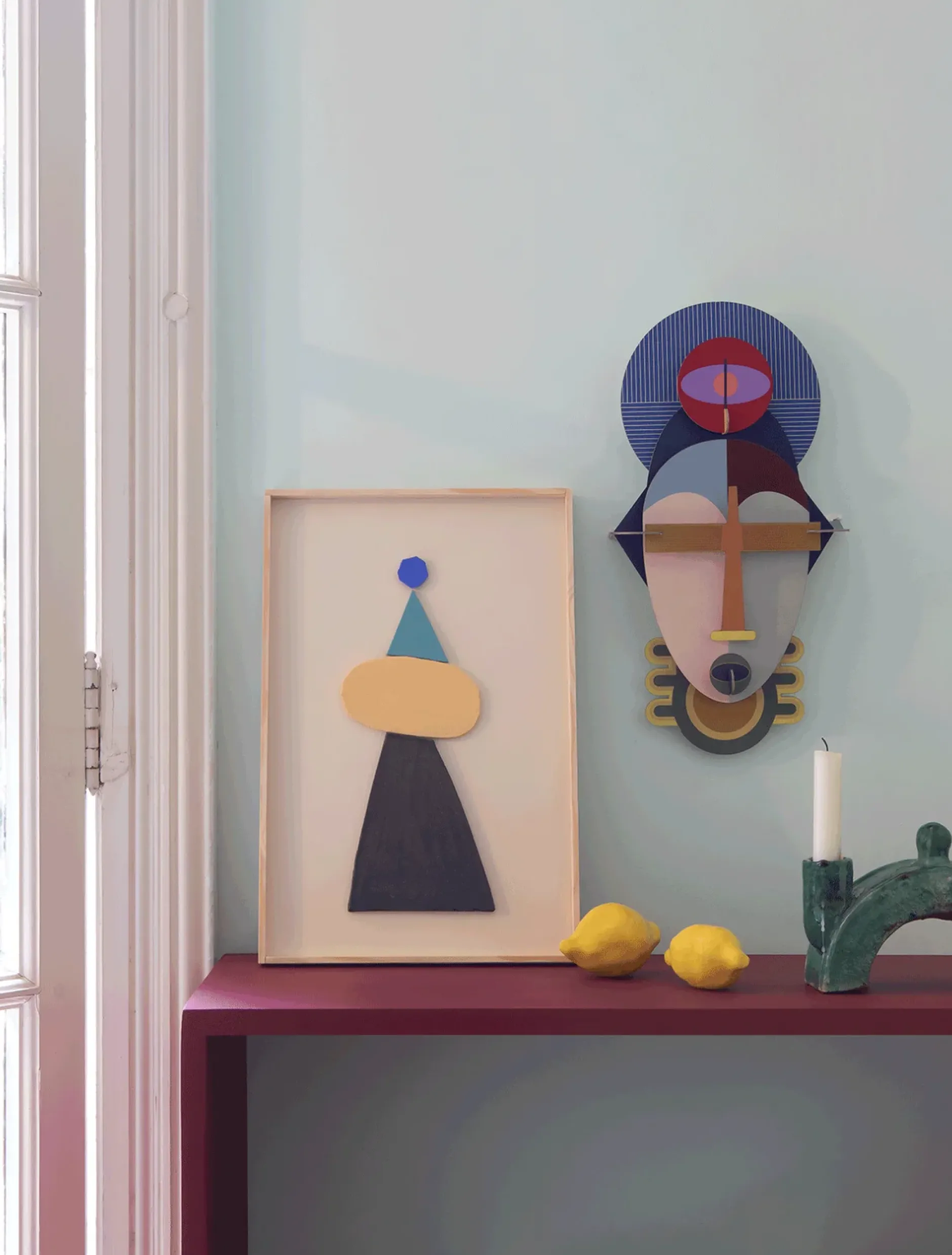 Wanddeko Papier 'Geometrische Maske'