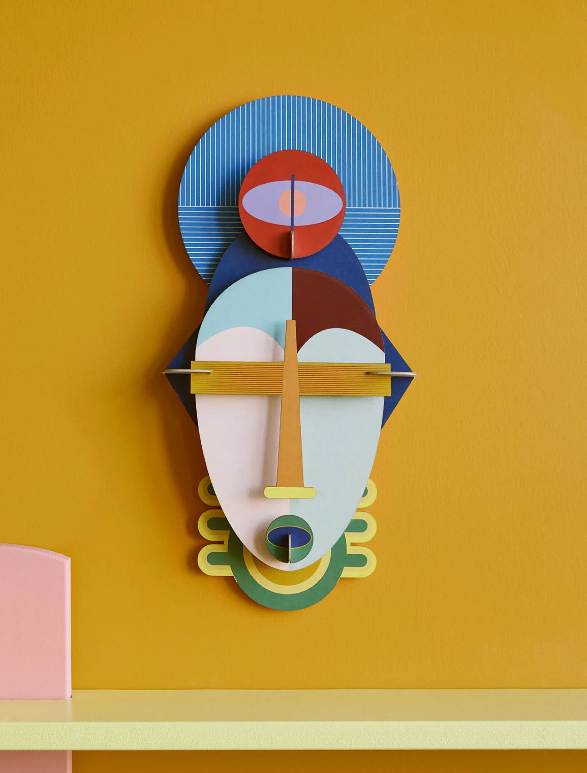 Wanddeko Papier 'Geometrische Maske'