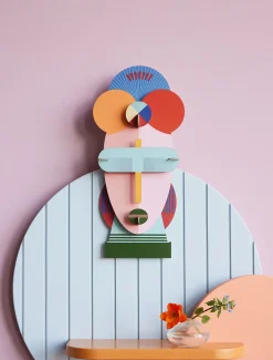Wanddeko Papier 'Geometrisches Gesicht'