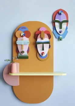 Wanddeko Papier 'Geometrisches Gesicht'