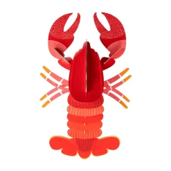 Wanddeko Papier 'Karmesinroter Hummer'