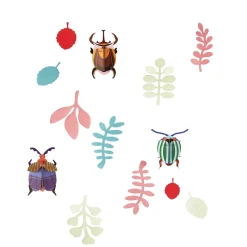 Wanddeko Papier 'Käfer-Set'