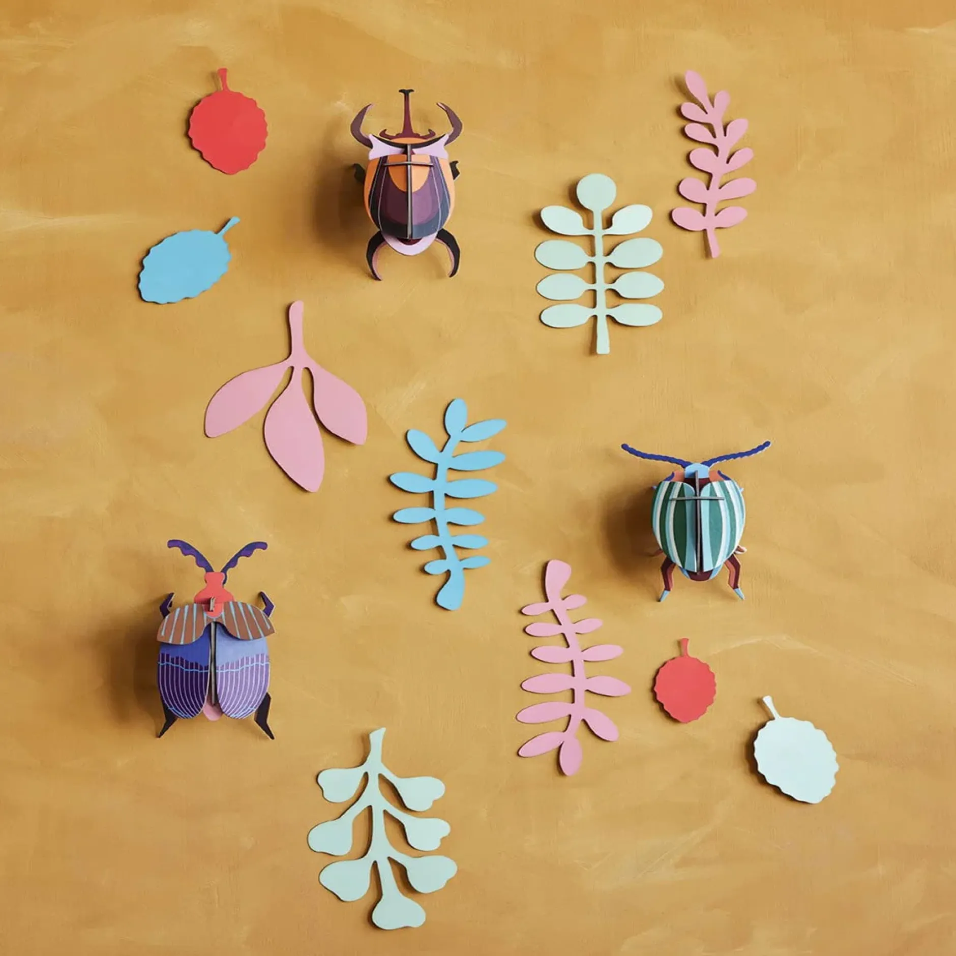Wanddeko Papier 'Käfer-Set'