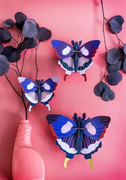 Wanddeko Papier 'Kühnes Schmetterlingsset'