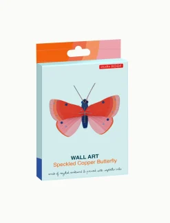 Wanddeko Papier 'Kräftiger Rubin-Schmetterling'