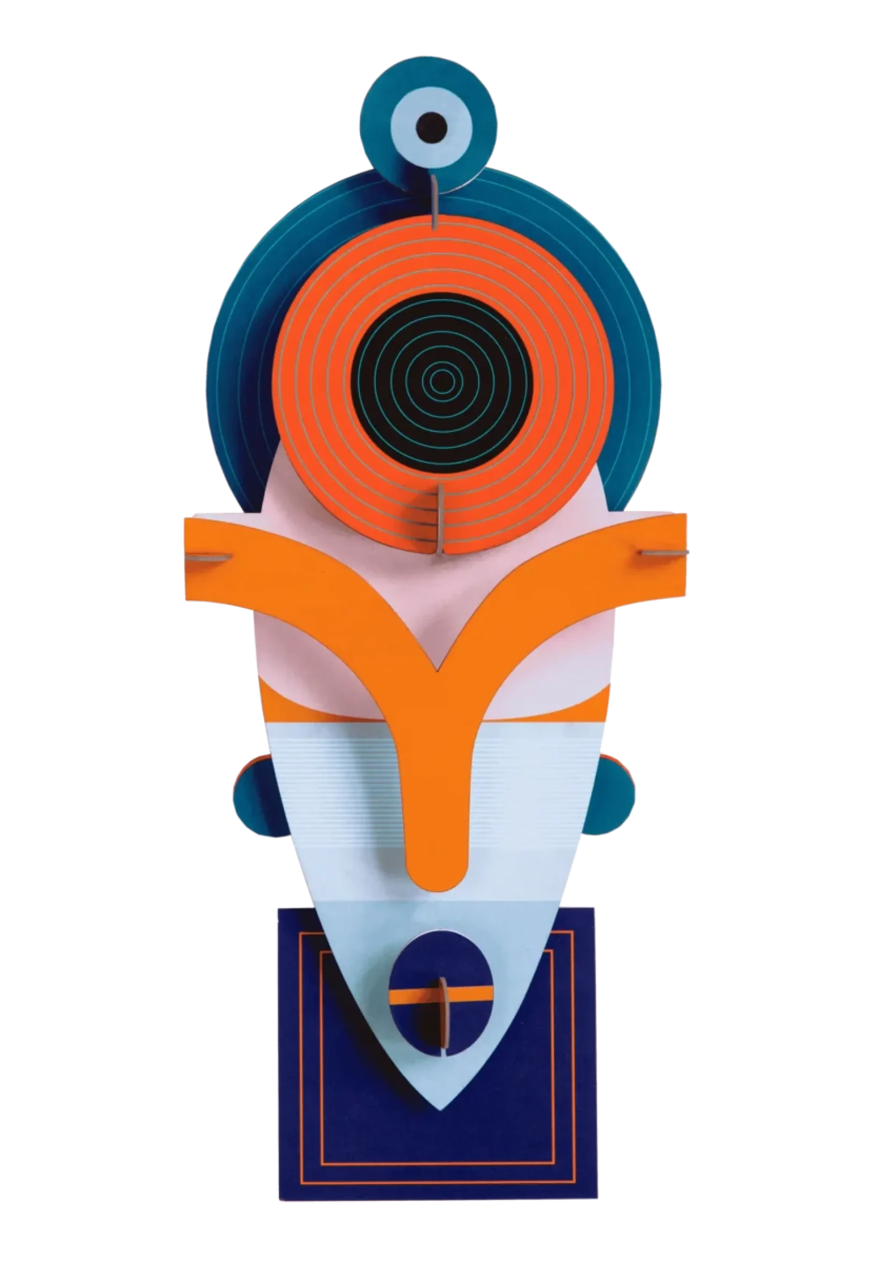 Wanddeko Papier 'Lamu-Maske'