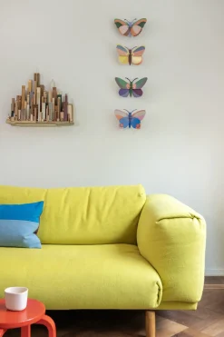Wanddeko Papier 'Leuchtender Schmetterling'
