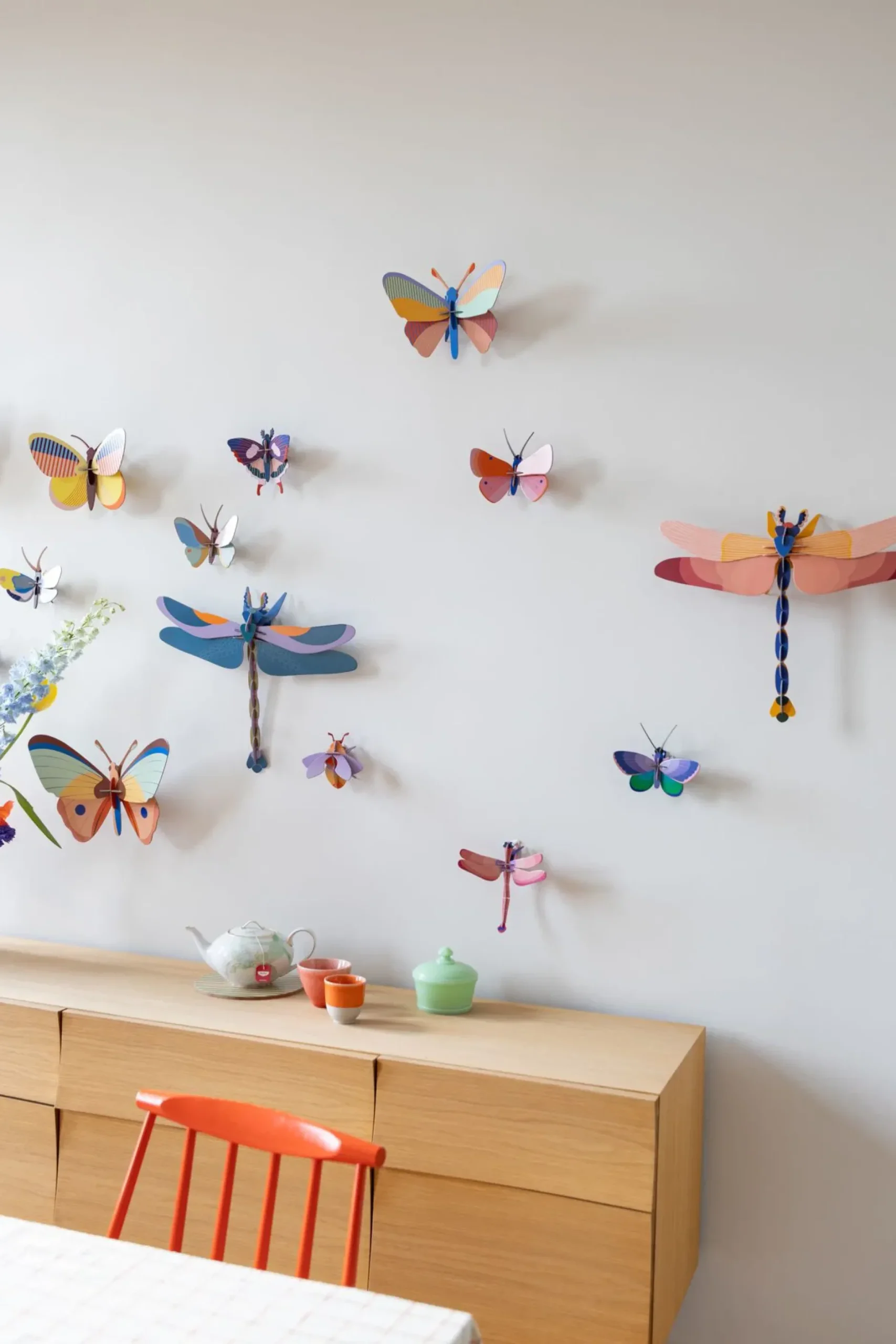Wanddeko Papier 'Leuchtender Flügel'