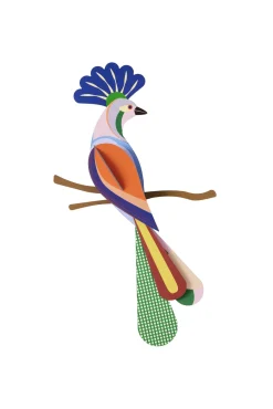 Wanddeko Papier 'Leuchtender Vogel'