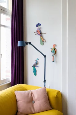 Wanddeko Papier 'Leuchtender Vogel'