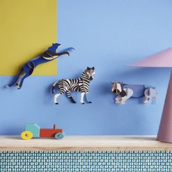 Wanddeko Papier 'Leuchtendes Nashorn'