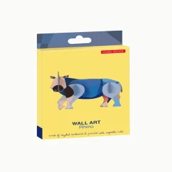 Wanddeko Papier 'Leuchtendes Nashorn'
